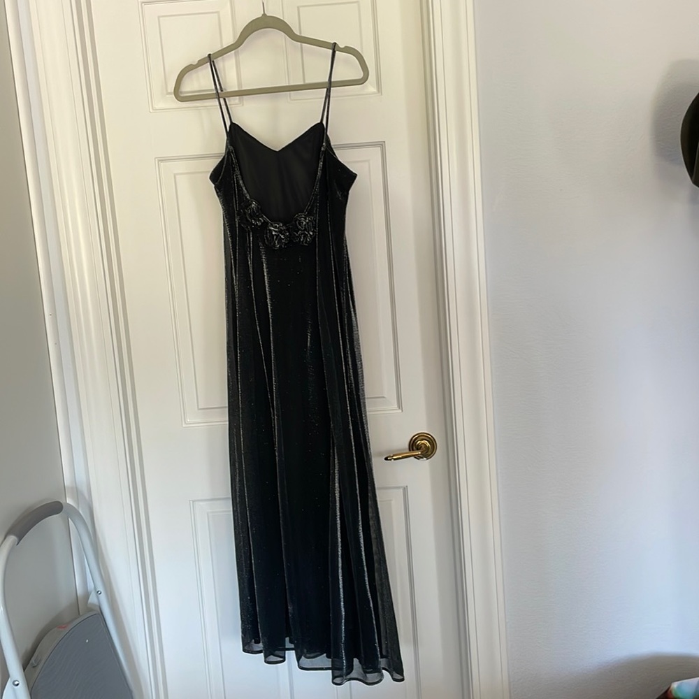 Vintage Liquid Metal Low Back Midi Dress